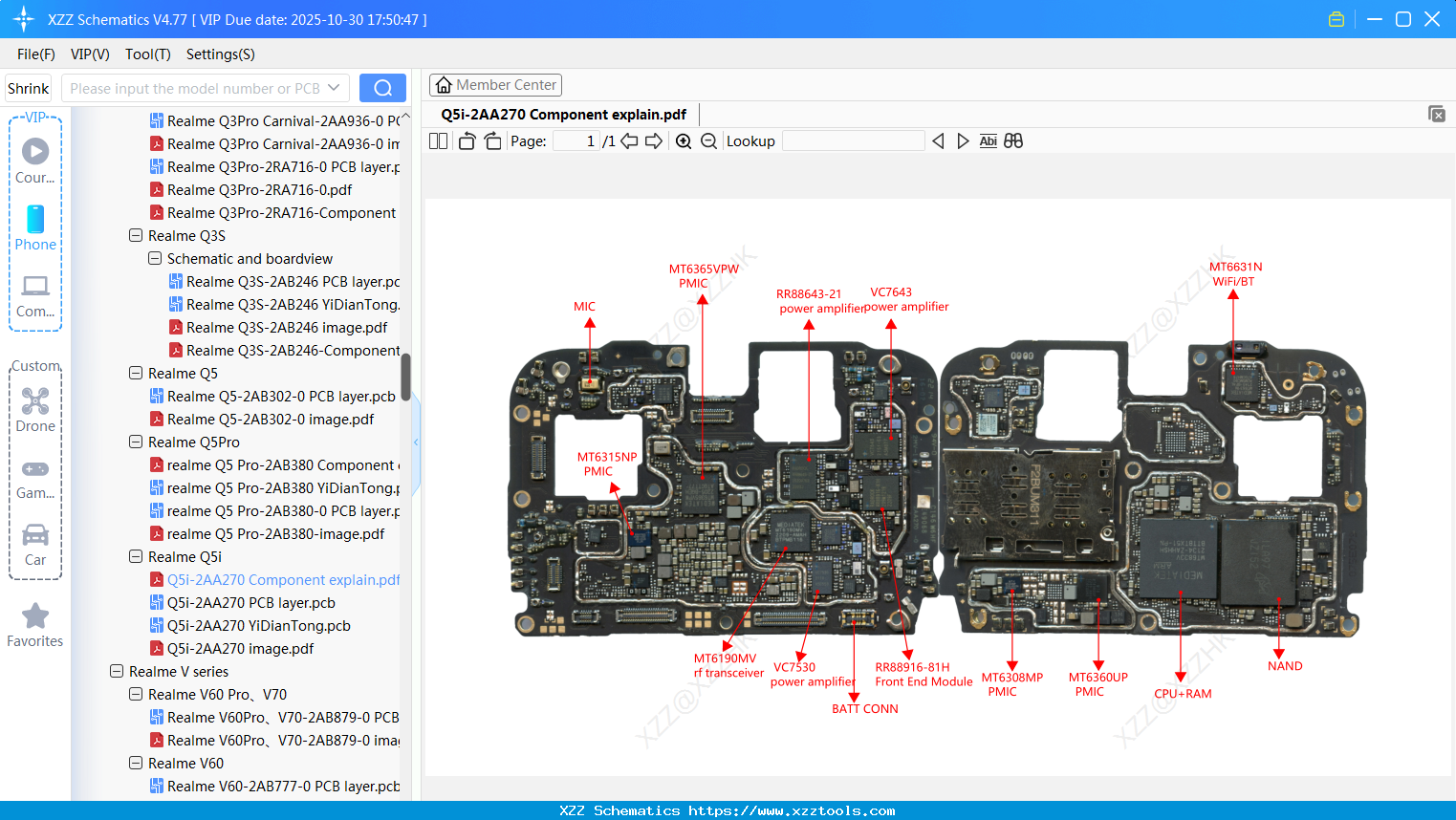 Realme Q5i-2AA270 Component Explain